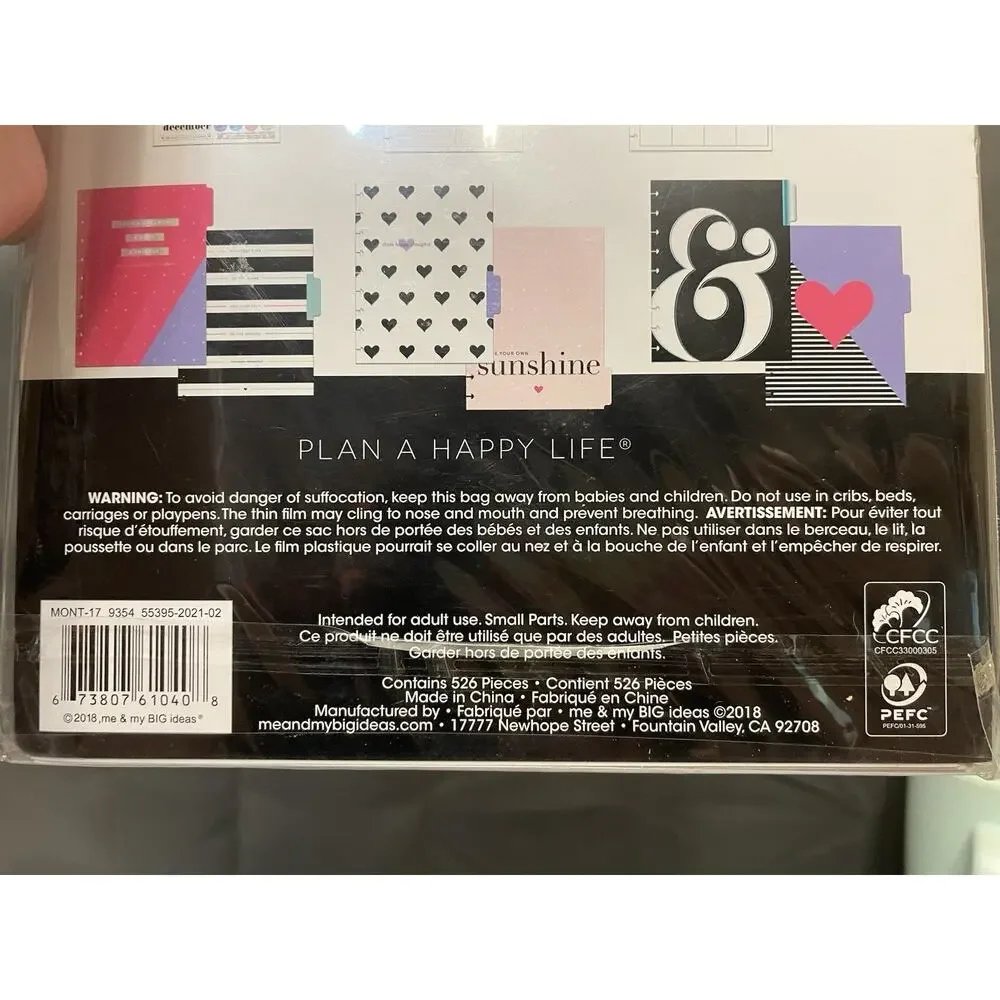 Happy Planner 6 Month Classic 9 Disc Extension Dashboard Layout 526 Pc